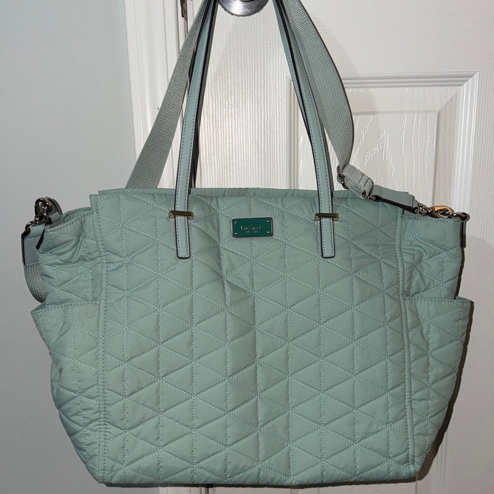Kate Spade Mint Quilted Kaylie Baby Bag